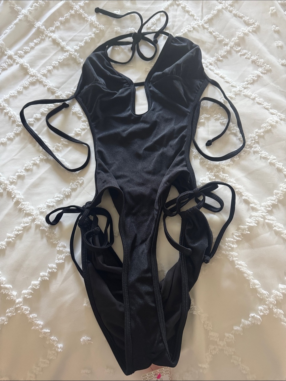 Doll Black One Piece Monokini Swimsuit